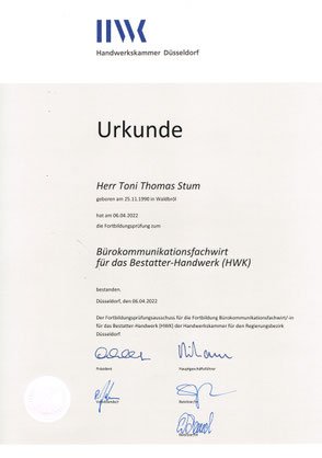 Buy HWK certificate online