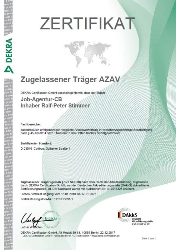 buy AZAV certification online
